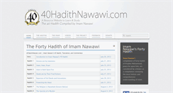 Desktop Screenshot of 40hadithnawawi.com