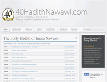 Tablet Screenshot of 40hadithnawawi.com